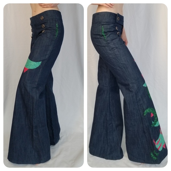 Custom Tailored Sailor Pants sz 4 - Picture 2 of 6